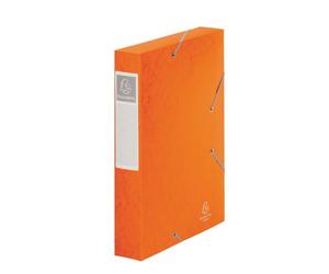 Chemise Box Cartobox Exacompta 24 x 32 cm dos 6 cm - orange