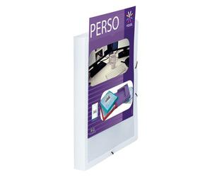 Chemise box personnalisable plastique Viquel Essentiel Recyclé 24 x 32 cm dos 3 cm - gamme Essentiel recyclé