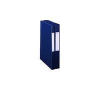 Chemise box plastique Oxford 24 x 32 cm dos 2,5 cm - bleue