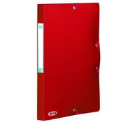 Chemise box plastique Oxford 24 x 32 cm dos 2,5 cm - rouge