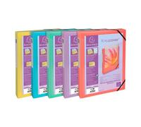 Chemise box plastique personnalisable Exacompta KREACOVER - dos de 4 cm coloris assortis pastel