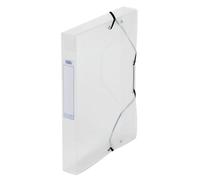 Chemise box plastique translucide Oxford 24 x 32 cm dos 2,5 cm incolore