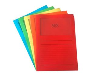 Chemise coin papier avec fenêtre Elco Ordo A4 - Paquet de 10