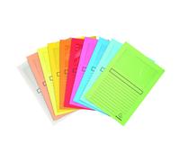 Chemise coin papier avec fenêtre Super Exacompta - Paquet de 100 - Coloris assortis