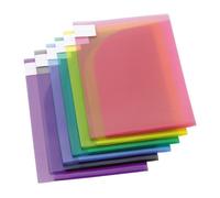 Chemise coin plastique double poches Tarifold Color Collection polypropylène 20/100e A4 assorties - paquet de 12