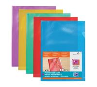 Chemise coin plastique Oxford A4 PVC 15/100e transparente - couleurs assorties - sachet de 10
