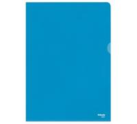 Chemise coins papier avec fenêtre Leitz A4 160 g - Paquet de 100 - Bleu