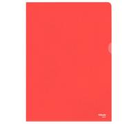 Chemise coins papier avec fenêtre Leitz A4 160 g - Paquet de 100 - Rouge