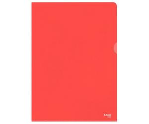 Chemise coins papier avec fenêtre Leitz A4 160 g - Paquet de 100 - Rouge