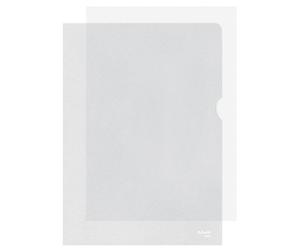 Chemise coins plastique Esselte A4 grainé 11/100e incolore - Paquet de 100