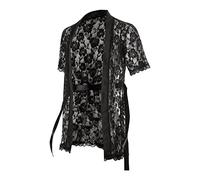 Chemise de nuit pour homme - Kimono sexy - Bikini érotique - Dentelle - Peignoir transparent - Tanga Homewear - Pyjama à manches courtes - Chemise de nuit fine - Chemise de nuit transparente avec