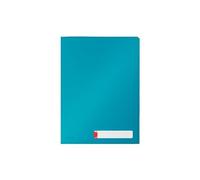 Leitz - Pochette Plastique A4, Lot de 3, Chemise de Coin, 3 Compartiments, Capacité 40 Feuilles, Porte-Étiquette et Onglet d’Insertion, Protection Documents Sensibles, Bleu Cosy, 47080019