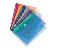 Chemise de présentation à scratch Tarifold 17,8 x 23 cm couleurs assorties - Paquet de 6