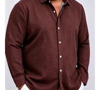 Chemise décontractée ample à manches longues imprimée pour hommes, vêtement de travail polyvalent et nouvelle grande taille 1XL,2XL,3XL,4XL,5XL,6XLUnicoloreTissu tissé