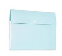 Chemise Dossier Dossier de fichier 5pc Bleu Plastique A4 Sac Document portable Sacs maintien des dossiers imperméables Dépôt stockage en papier Bureau Documents(A)