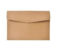 Chemise en cuir et feutre A5 17,3 x 25,5 cm, design classique à pression, grande capacité, organiseur de documents et fournitures de bureau(Light brown)