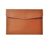 Chemise en cuir et feutre A5 17,3 x 25,5 cm, design classique à pression, grande capacité, organiseur de documents et fournitures de bureau(Reddish brown)