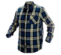 Chemise à carreau homme NEO TOOLS 81-541 bleue olive noire