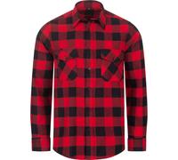 Chemise en flanelle chemise à carreaux bûcheron chemise de travail en flanelle coton taille S-4XL NOUVEAU rouge/noir à carreaux L