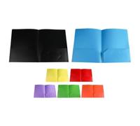 Chemise en Plastique à Poches Double, Pp, Lot de 7 pour Documents