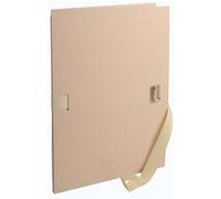 Exacompta - Réf. 320E - 1 chemise à dos extensible en papier toilé couleur - dos extensible jusqu'à 16 cm - fermeture par sangle - dimensions 26 x 36 cm - pour folio - couleur mastic
