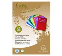 Exacompta - Réf. 50000E - Paquet de 50 chemises à fenêtre sans plastique Forever® 120 g/m² - couleurs vives - 100% recy s et certifiées Ange Bleu - dimensions 22x31 cm pour A4 - couleurs assorties