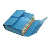 Chemise extensible à rabats Exacompta Jumbo à velcro dos 10 cm bleue
