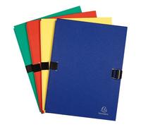 Chemise extensible carton avec rabat Exacompta dos 12 cm - couleurs assorties
