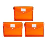 Chemise Extensible Grande Capacité - Lot De 3, Bouton-Pression Durable, Design Transparent, Pochette Pour Étiquette, Matériaux De Qualité Supérieure