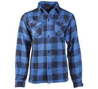 Chemise Flannel Shirt Longsleeve Mil-Tec - Black/Blue 3XL