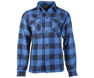 Chemise Flannel Shirt Longsleeve Mil-Tec - Black/Blue 3XL