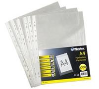 Waytex 931302 Pochettes Perforées A4 Transparentes Grainées 40 microns - Paquet de 100