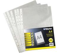 Waytex 931305 Pochettes Perforées A4 Transparentes Grainées 60 microns - Paquet de 100