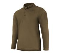 Chemise polo à manches longues Long Sleeve Tactical Quickdry Mil-Tec - Coyote L
