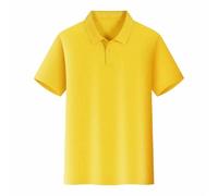 Chemise Polo Homme Manches Courtes, Polo Golf Respirant Séchage Rapide, T-Shirt de Sport Été pour Tennis, Coupe Décontractée, Polo Polyvalent pour Travail, Loisir et Sorties A5 (Yellow, M)