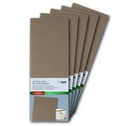 Chemise pour boissons Reliure caoutchouc 1/2 A4 format long Plastique beige Paquet de 5 pièces