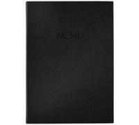 Sigel SM202 Chemise pour menu DIN A4 1 pc(s) avec 2 pochettes transparentes doubles pour 8 pages, reliure élastique noir