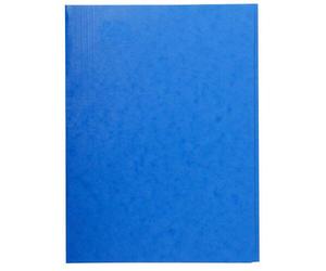 Chemise simple sans élastique avec 3 rabats carte lustrée 400gm2 - A4 - Bleu