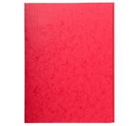Chemise simple sans élastique avec 3 rabats carte lustrée 400gm2 - A4 - Rouge