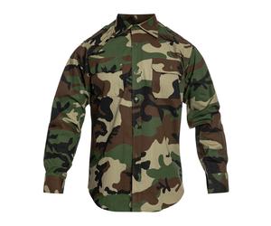 Chemise tactique à manches longues Ripstop Long Sleeve Mil-Tec - Woodland M