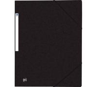 Chemises À Élastique En Carton Au Format A4 - Dos 2 À 3 Cm - Oxford - Noir - Lot De 10