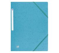 Chemises à élastique en carton au format A4 - Dos 2 à 3 cm - Oxford - turquoise