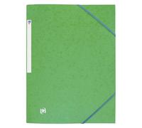 Chemises à élastique en carton au format A4 - Dos 2 à 3 cm - Oxford - vert