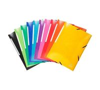 Exacompta Chemise à élastiques 3 rabats Iderama Maxi A4 425 g/m² carte lustrée - couleurs assorties