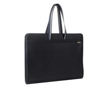 Chemises, A3 multicolore Oxford tissu fermeture éclair stockage dossier poignée fournitures de bureau(Schwarz)