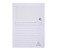 Chemises coin papier avec fenêtre FOREVER A4 dossier 120 g couleur blanche - Boîte de 100