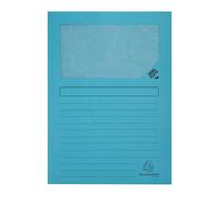 Chemises coin papier avec fenêtre FOREVER A4 dossier 120 g couleur bleue - Boîte de 100