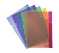 Chemises coin polypropylène 18/100e couleurs assorties - Paquet de 24 - Color Collection Tarifold A4