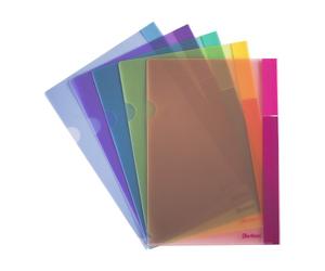 Chemises coin polypropylène 18/100e couleurs assorties - Paquet de 24 - Color Collection Tarifold A4