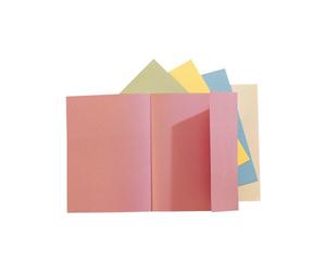 Chemises dossier 1 rabat latéral Exacompta 24 x 32 cm coloris pastel - Paquet de 100